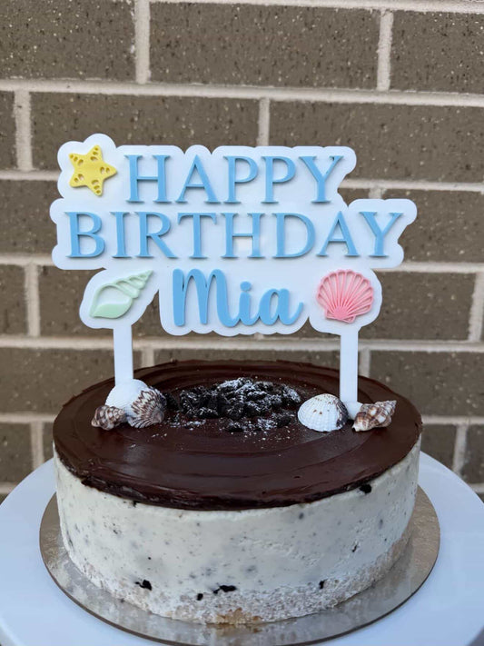 Beach themed - Cake Topper