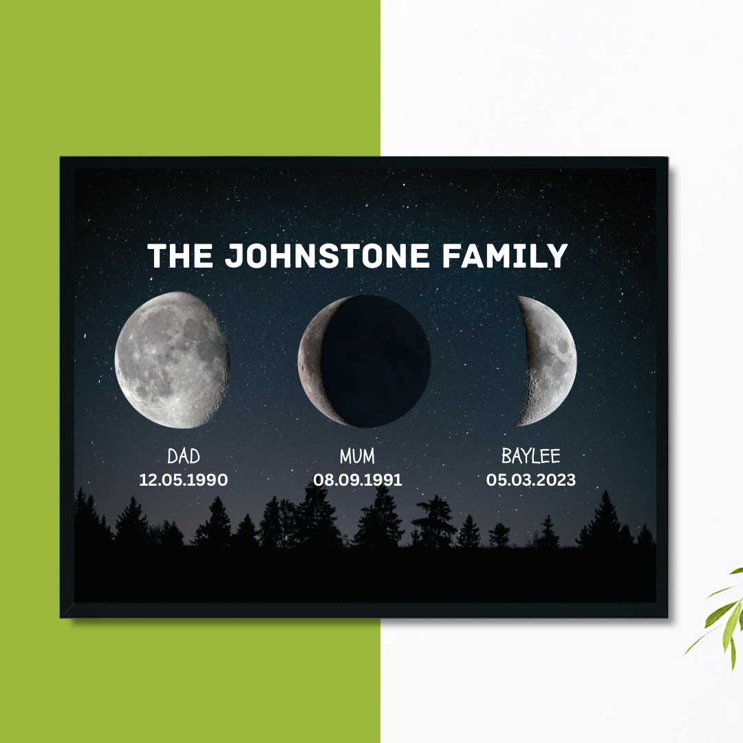 Personalised Moon Phase print