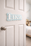 Gingham name plaque