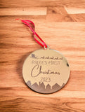 Mirror acrylic first Christmas ornaments - 4 Little Dreamers