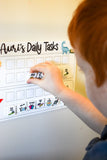 Personalised daily tasks board UV printed