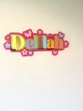 Flowers & Butterflies Name Plaque