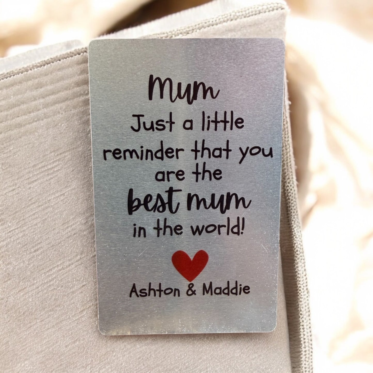 Best Mum in the world - wallet card