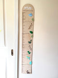 Personalised Wooden Height Chart - Dinosaur theme
