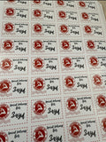 Personalised Christmas label stickers - rectangle
