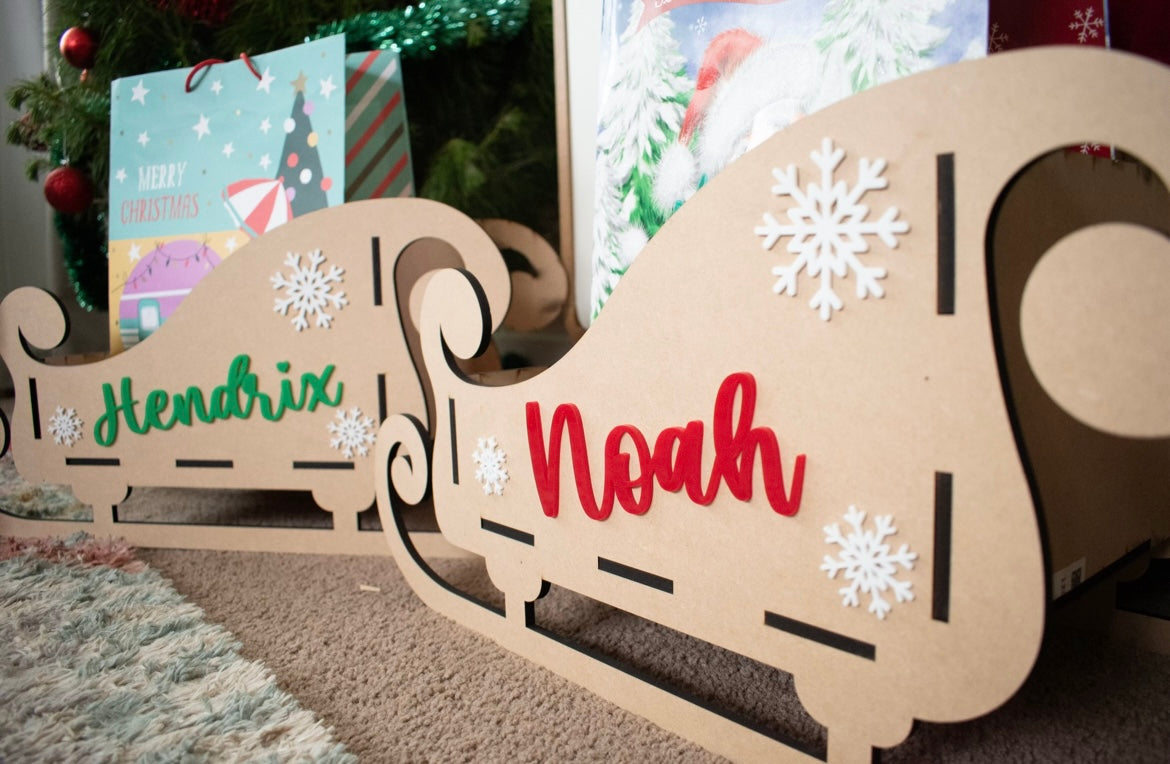 Personalised Santa sleighs - 4 Little Dreamers