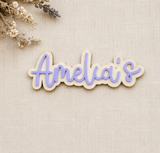 Interchangeable first day/last day board (and additional name options) - butterflies design