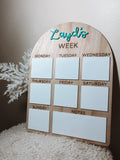 Kids Weekly Planner Board