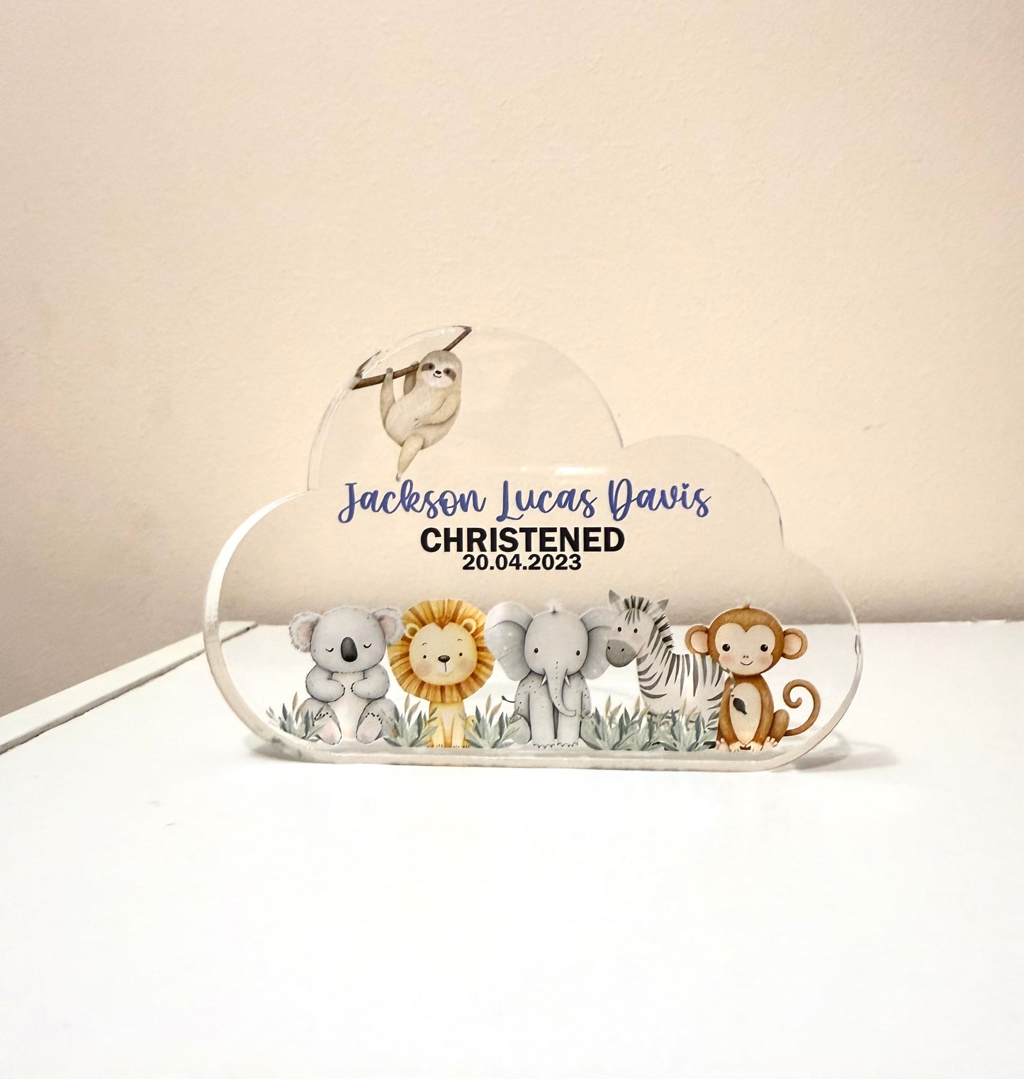 Baptism/christening cloud acrylic block