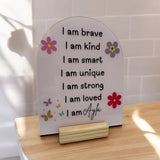 UV printed affirmation plaques