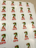 Personalised Christmas label stickers - initial style