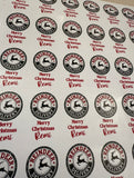 Personalised Christmas label stickers - rectangle