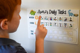 Personalised daily tasks board UV printed