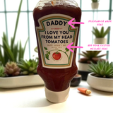 Personalised sauce bottle label
