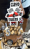 Race car cake topper