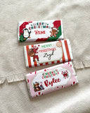 Christmas chocolate bars personalised