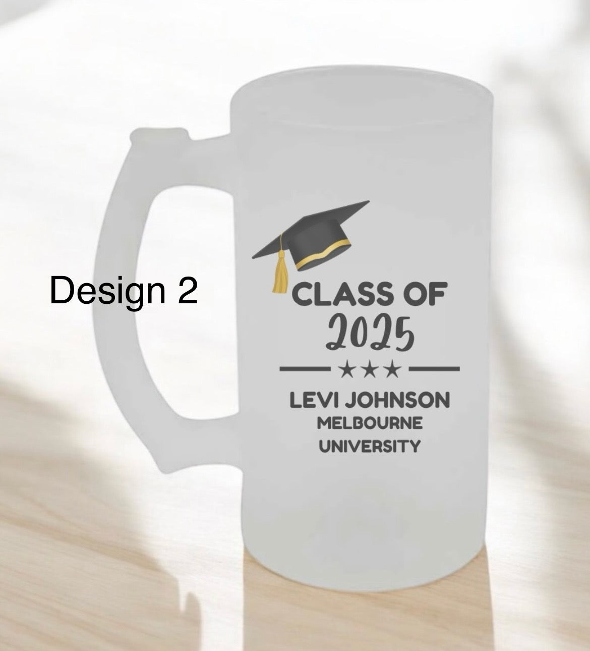 Graduation gift - beer glass