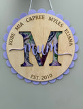 Family keepsake sign