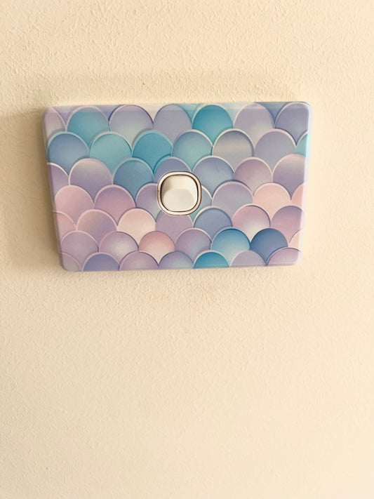 Mermaid theme light switch cover - 4 Little Dreamers