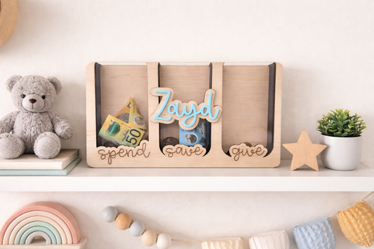 Personalised savings money box