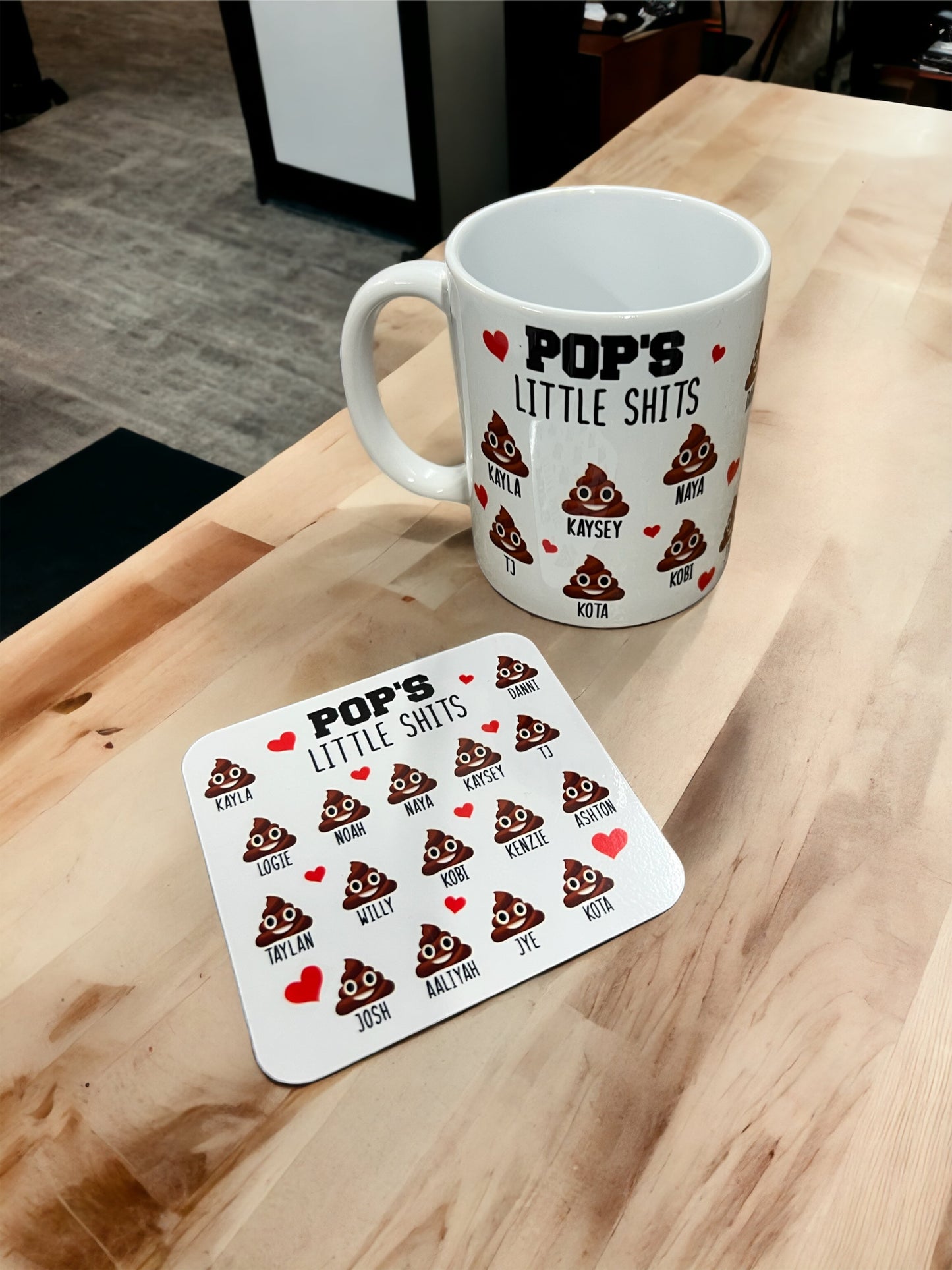 Little shits mug & coaster set - 4 Little Dreamers