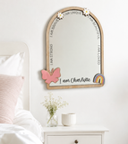 Affirmation mirror - butterfly, rainbow & daisies