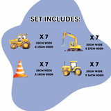 Construction wall decals