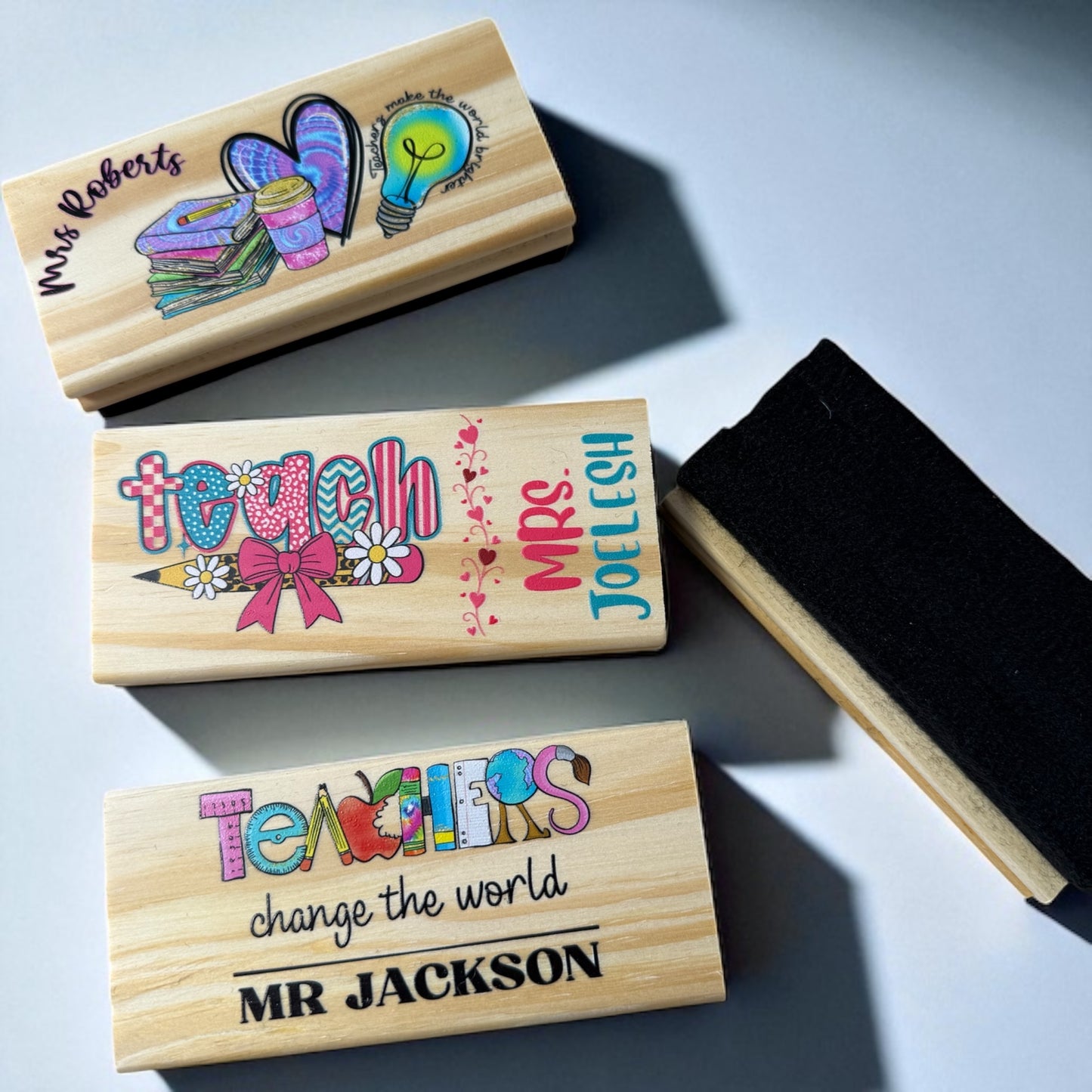 Personalised teachers whiteboard eraser