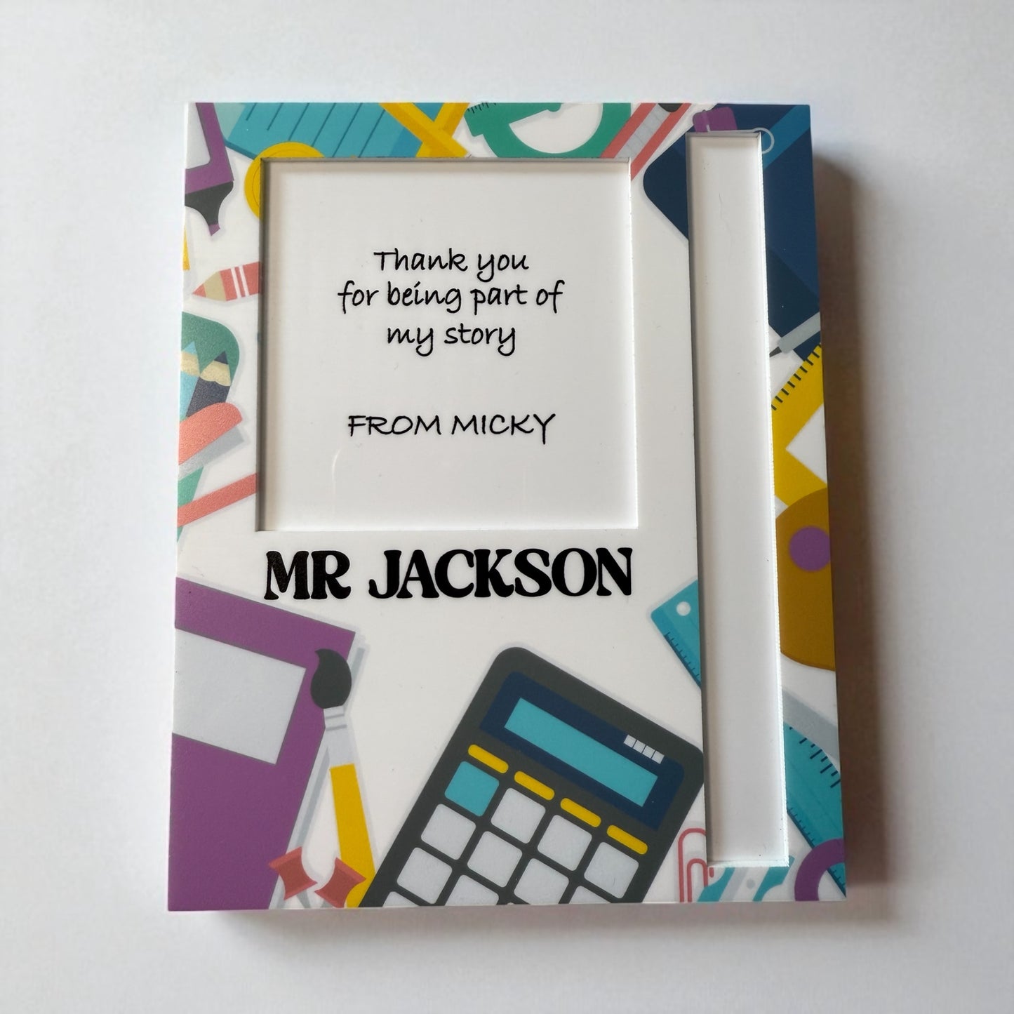 Personalised teachers sticky note & pen holder