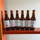 Christmas beer labels set of 6 - cheeky couples design