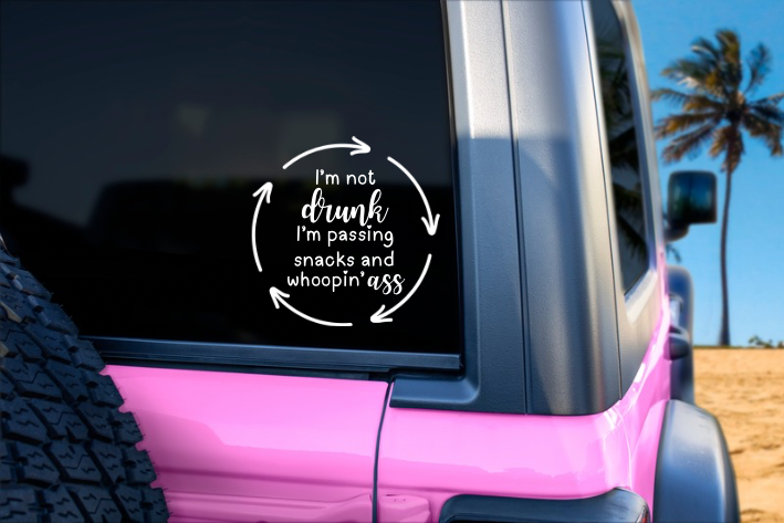 Not drunk - car decal - 4 Little Dreamers