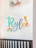 Rainbow name plaques - 4 Little Dreamers