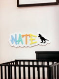 Rainbow name plaques - 4 Little Dreamers
