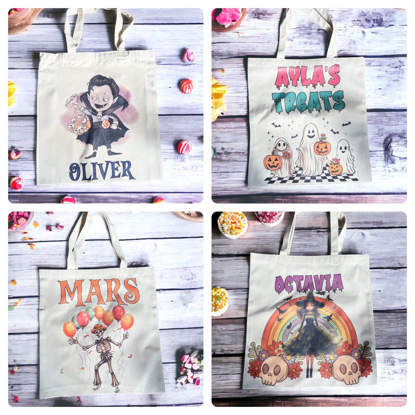 Personalised Halloween bags - 4 Little Dreamers