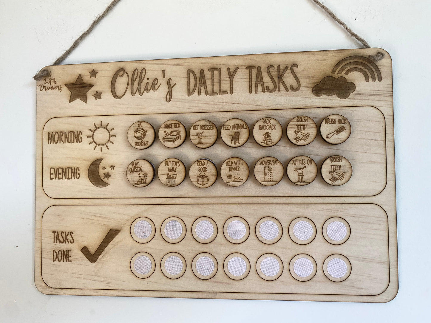 Kids daily tasks board - 4 Little Dreamers