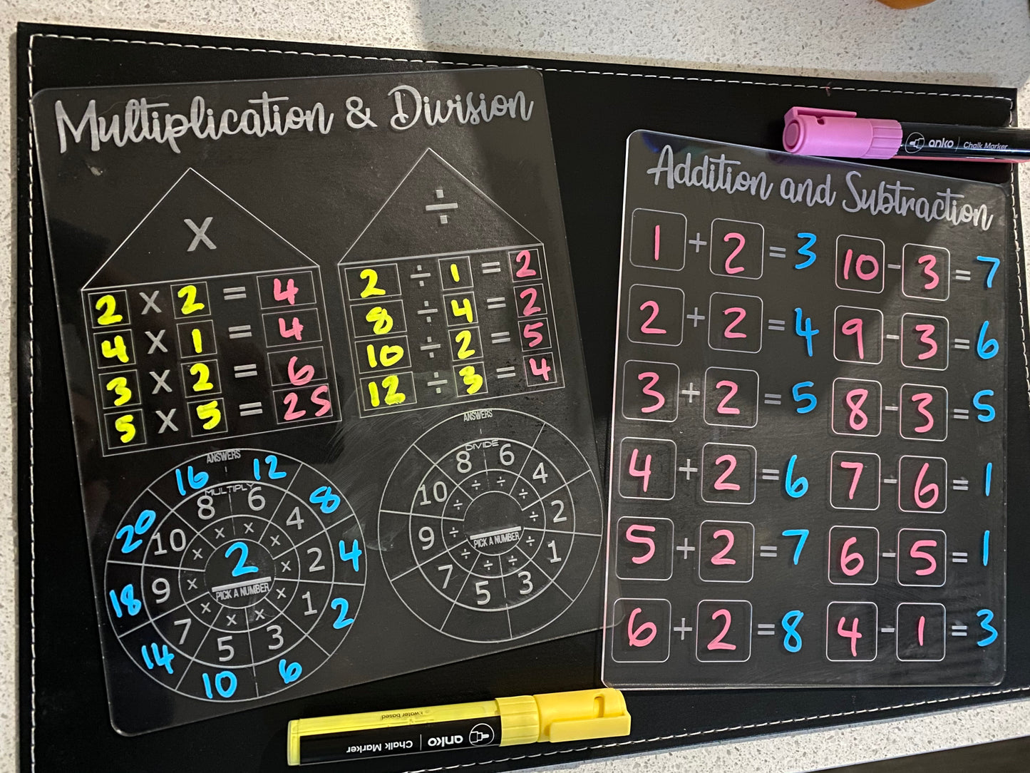 Educational maths wipe boards - 4 Little Dreamers
