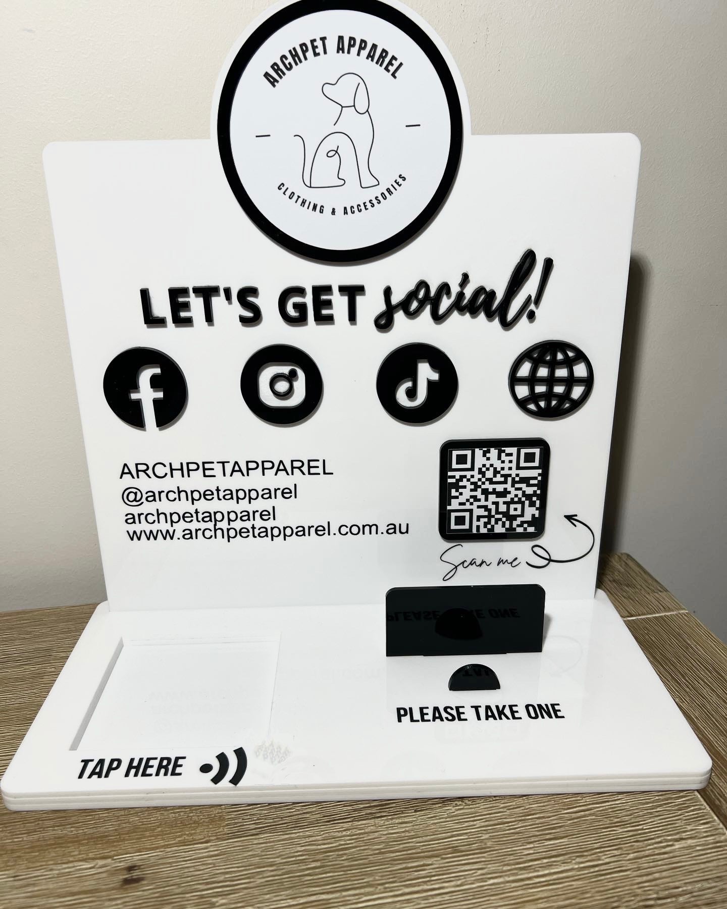 Acrylic square reader stand - 4 Little Dreamers