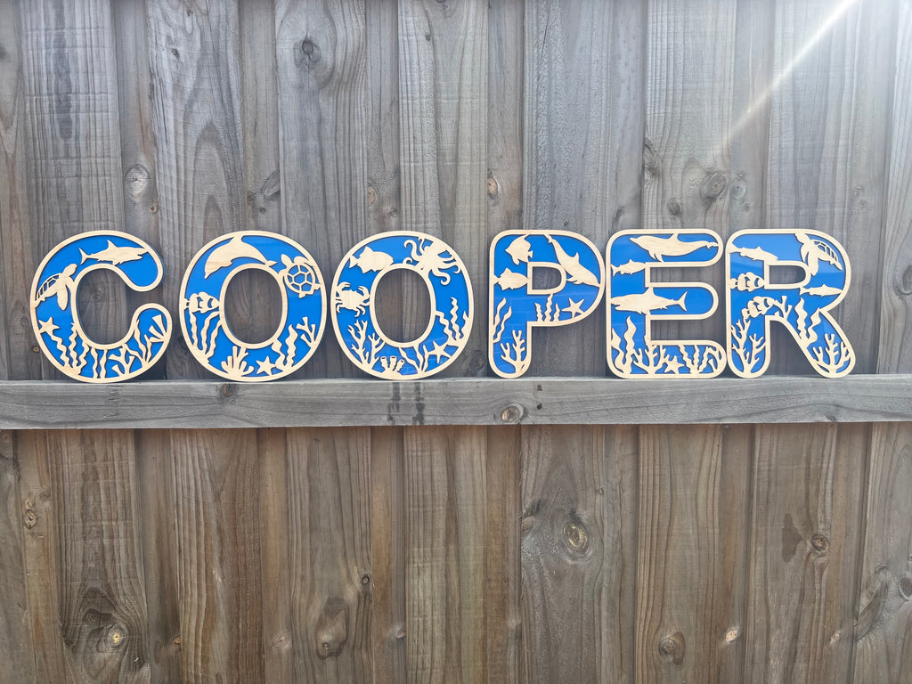 Under the sea - Themed letters - 4 Little Dreamers