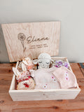 Personalised Wooden Keepsake box - Flower design