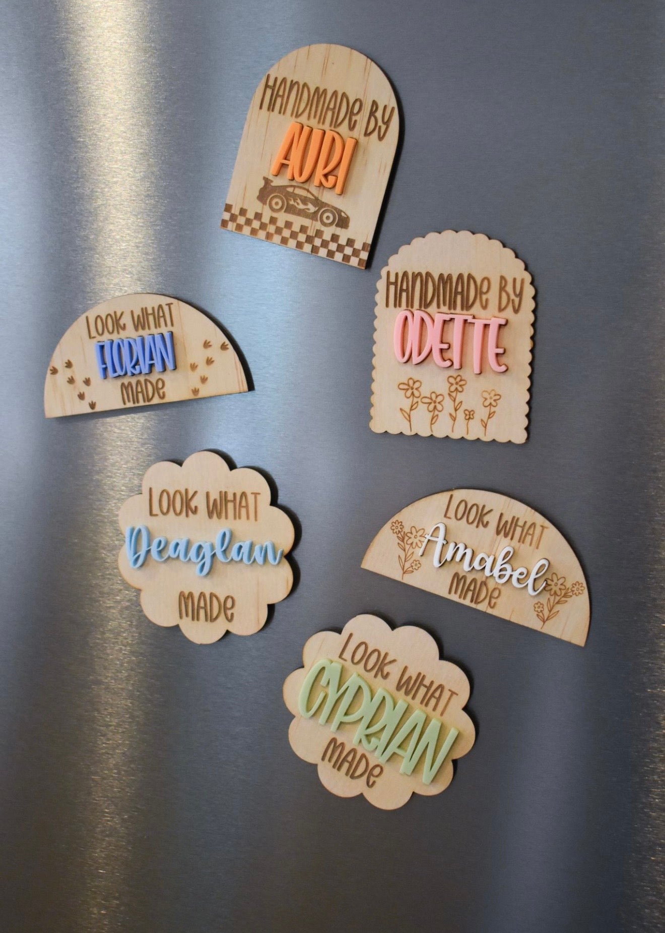 Personalised art work magnets