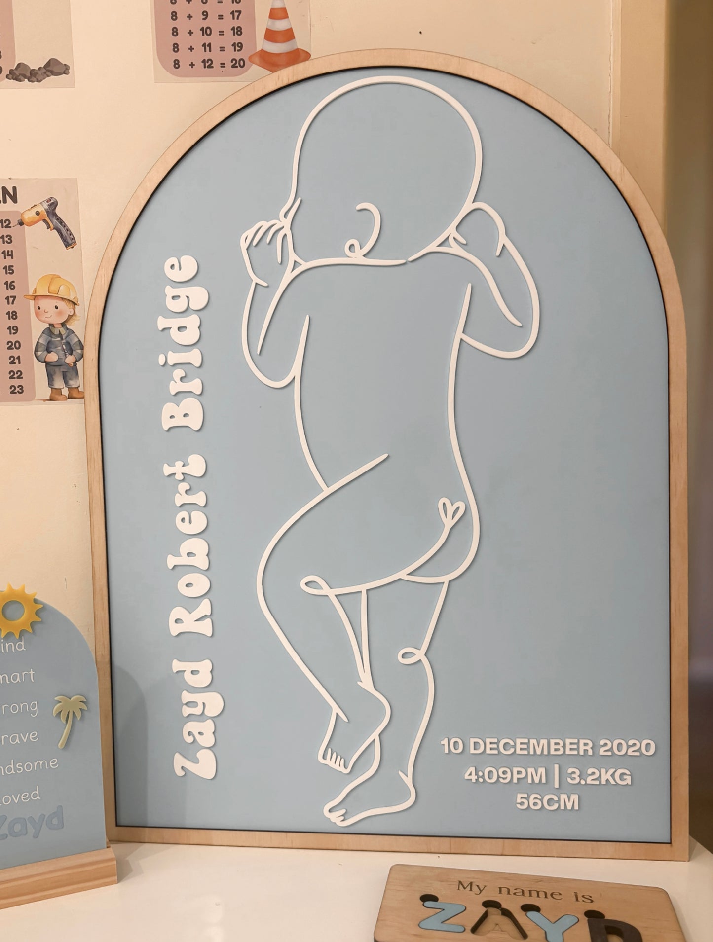 1:1 Scale Baby Birth plaque