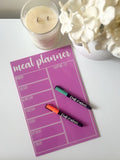 Meal planner - coloured acrylic