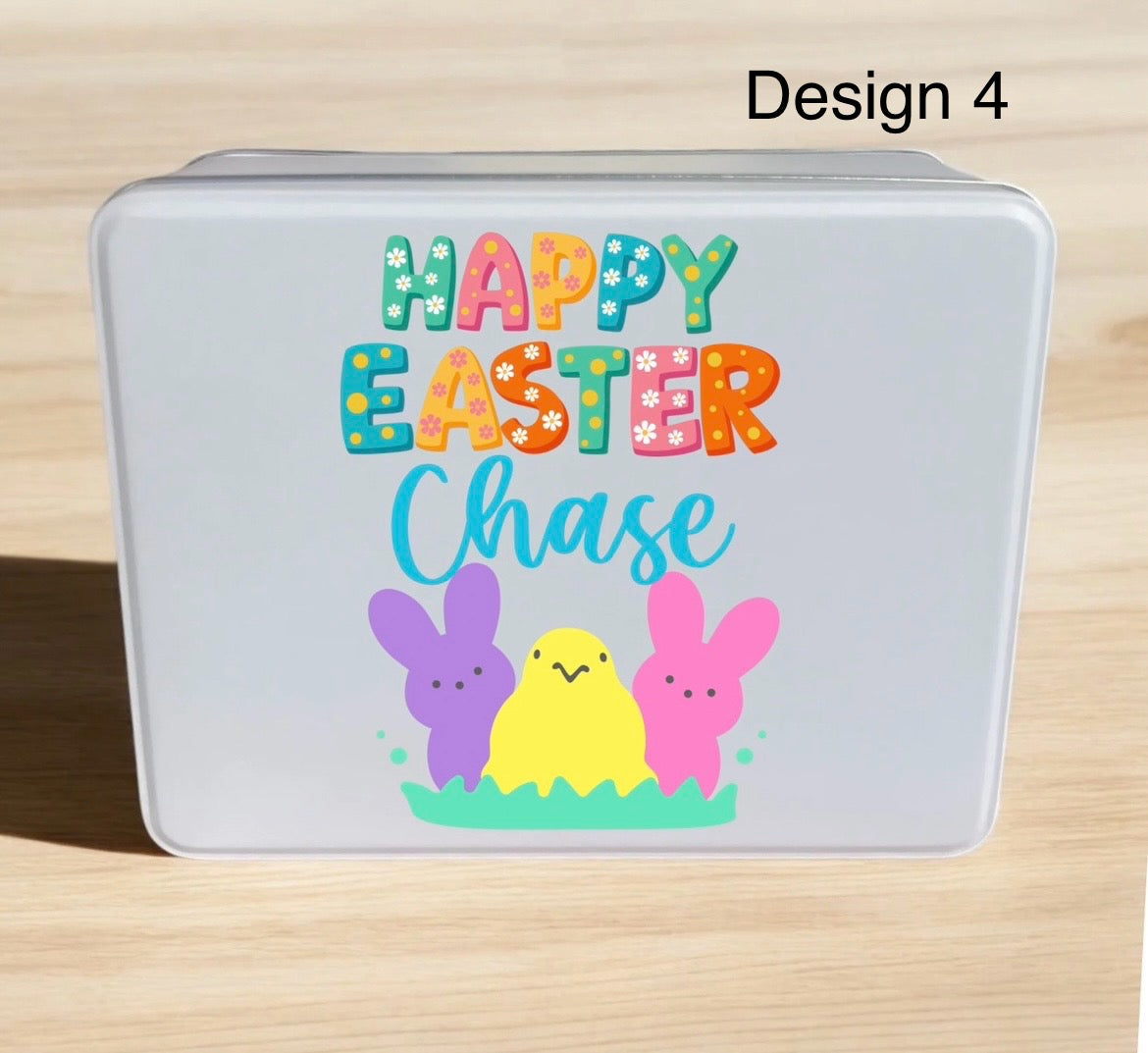 Personalised Easter tin box