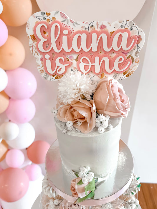 Floral - cake topper