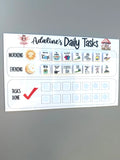 Personalised daily tasks board UV printed