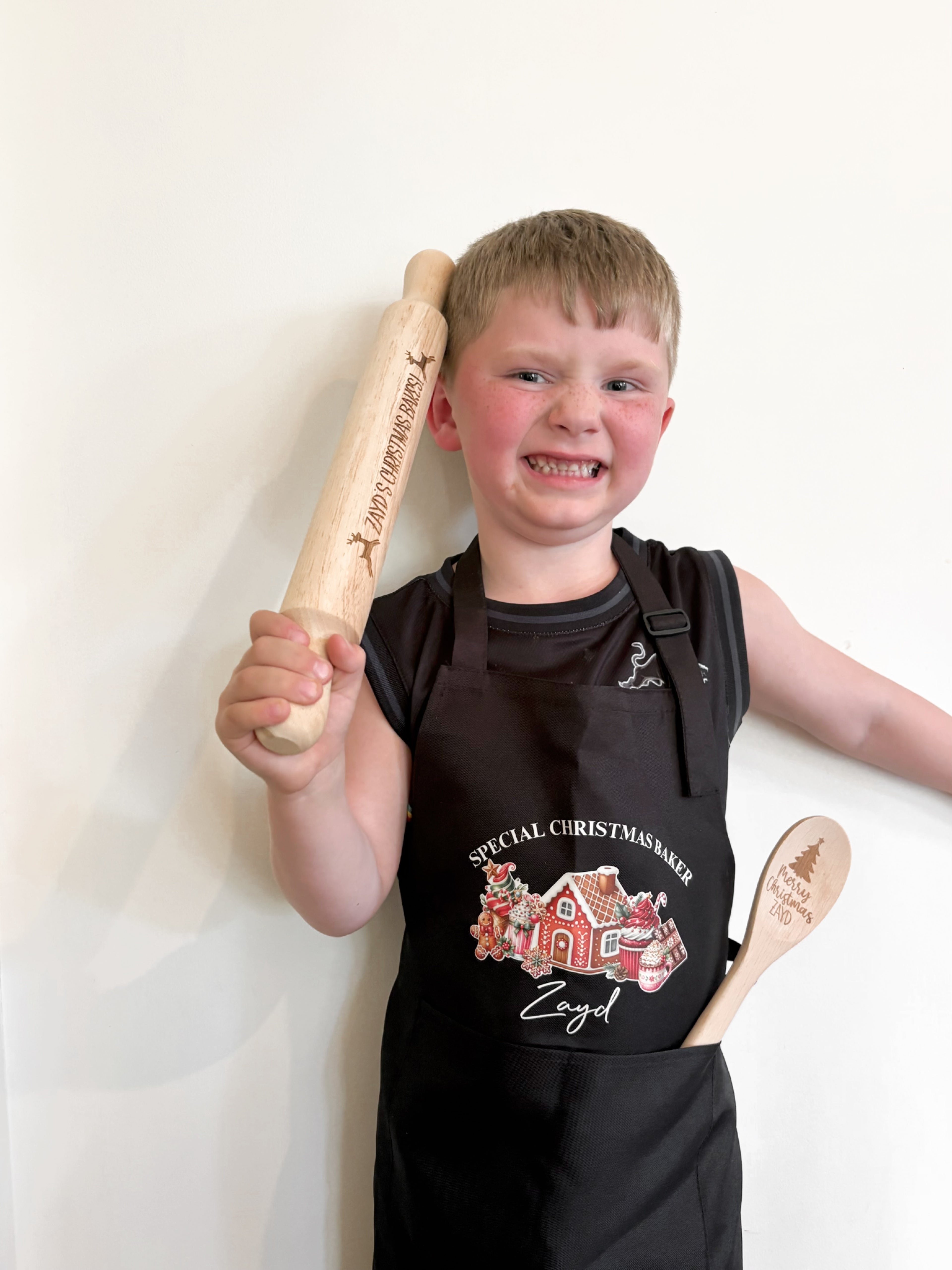 Kids Christmas apron set