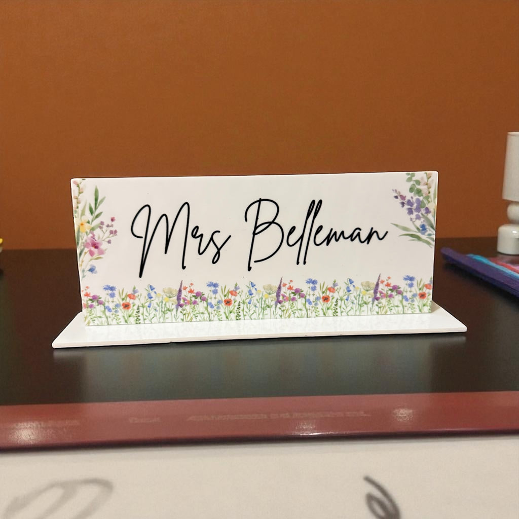 Printed teachers desk plaques