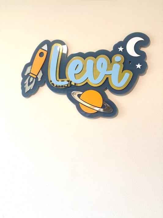 Space Adventure Name Plaque