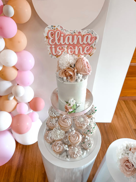 Floral - cake topper