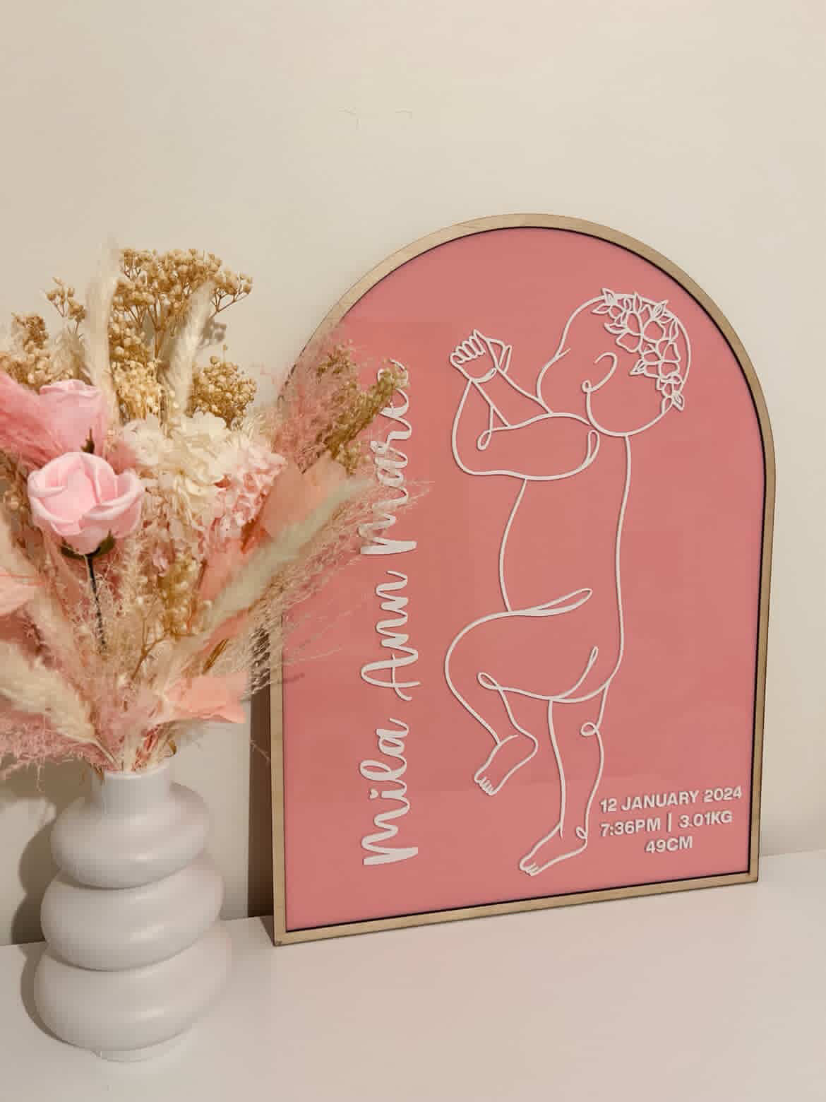 1:1 Scale Baby Birth plaque